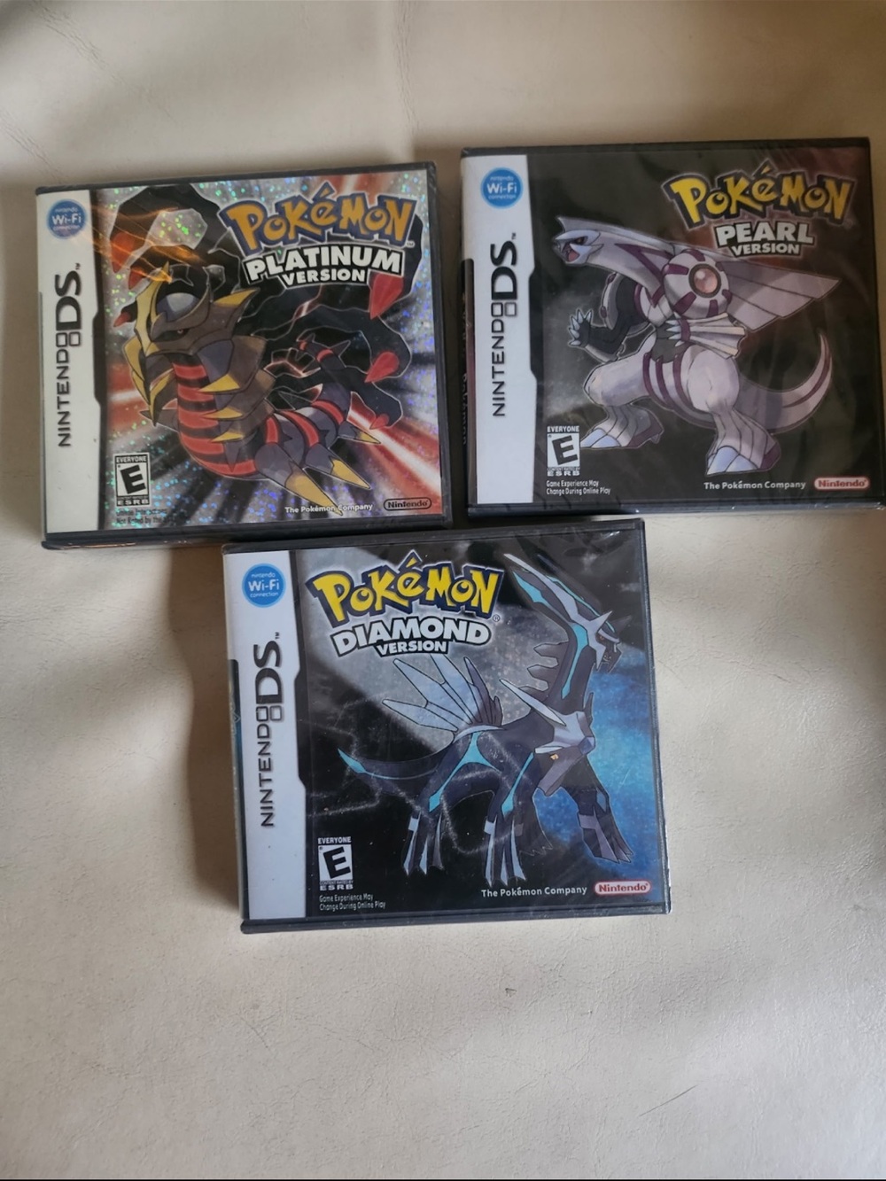 Nintendo Pokémon Platinum, Pearl & Diamond DS Game Cases - Black, Blue, Purple